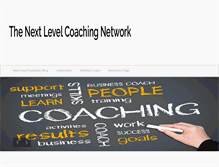 Tablet Screenshot of nextlevelcoachingnetwork.com